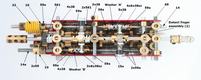 Figure 3: Addition of the shift rods and detents