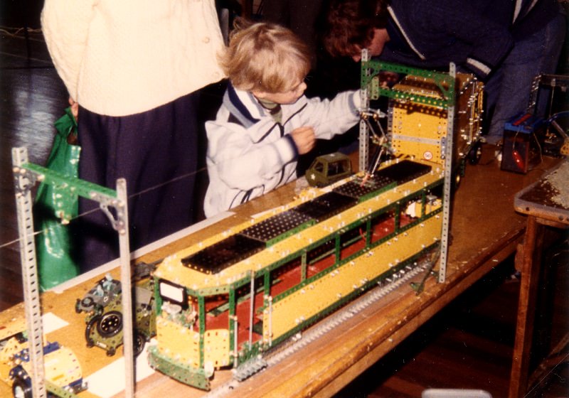 Geoff Davison’s tramcar at our first exhibition on 29th September 1979