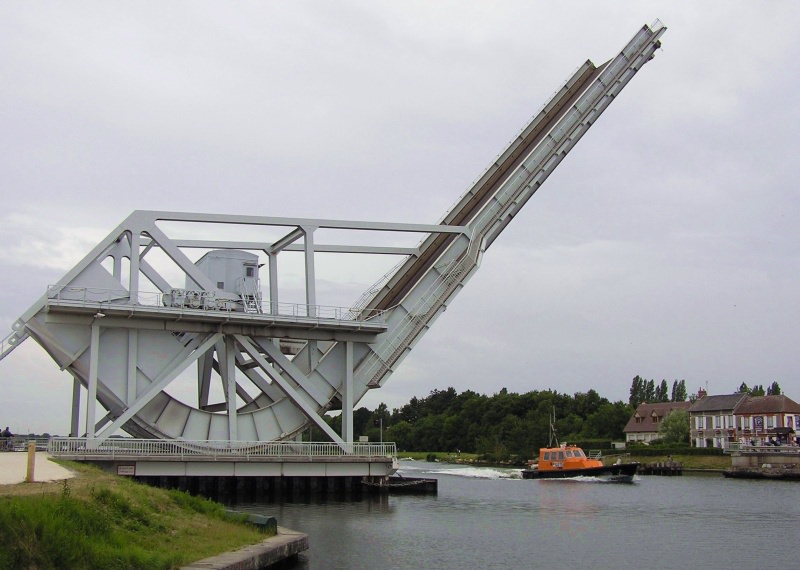 Figure 2: The 1994 replacement Pegasus Bridge in the raised position