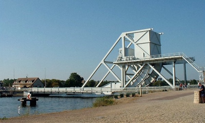 Figure 3: The 1994 replacement Pegasus Bridge in the lowered position