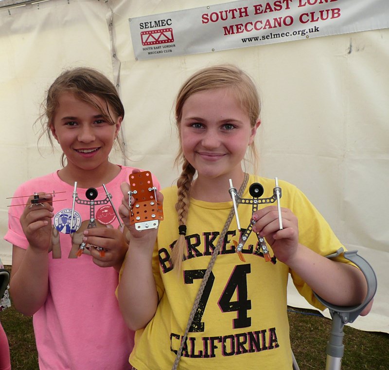 These girls had fun building all four of the Make It With Meccano models