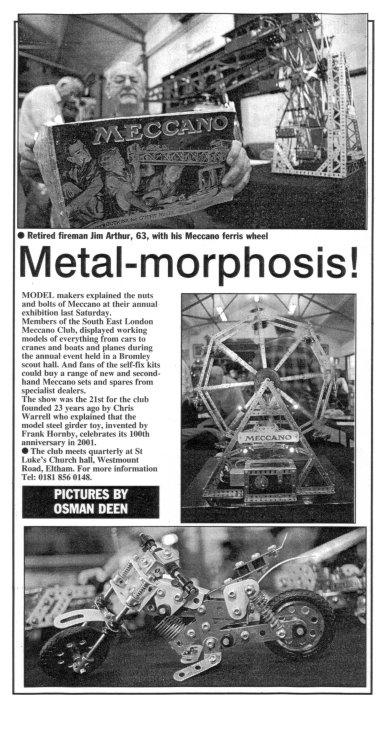 Cutting from the <em>Mercury</em>, 3rd November 1999