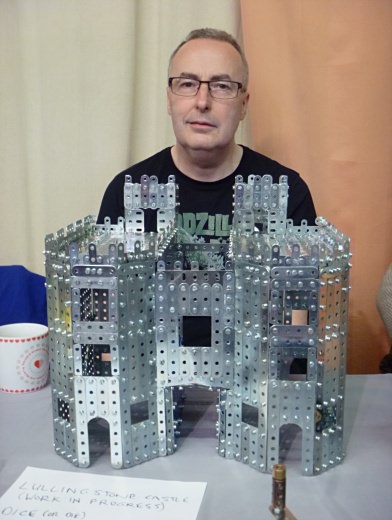 Brian with his model of Lullingstone Castle gatehouse