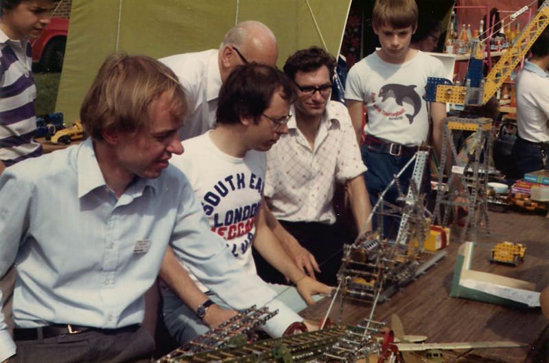 Pictured at our stand at the Memorial Hospital fete are (L-R seated) Adrian Ashford, Chris Warrell, David Smithers, (L-R standing) Neil Bedford (top left) and John Adams